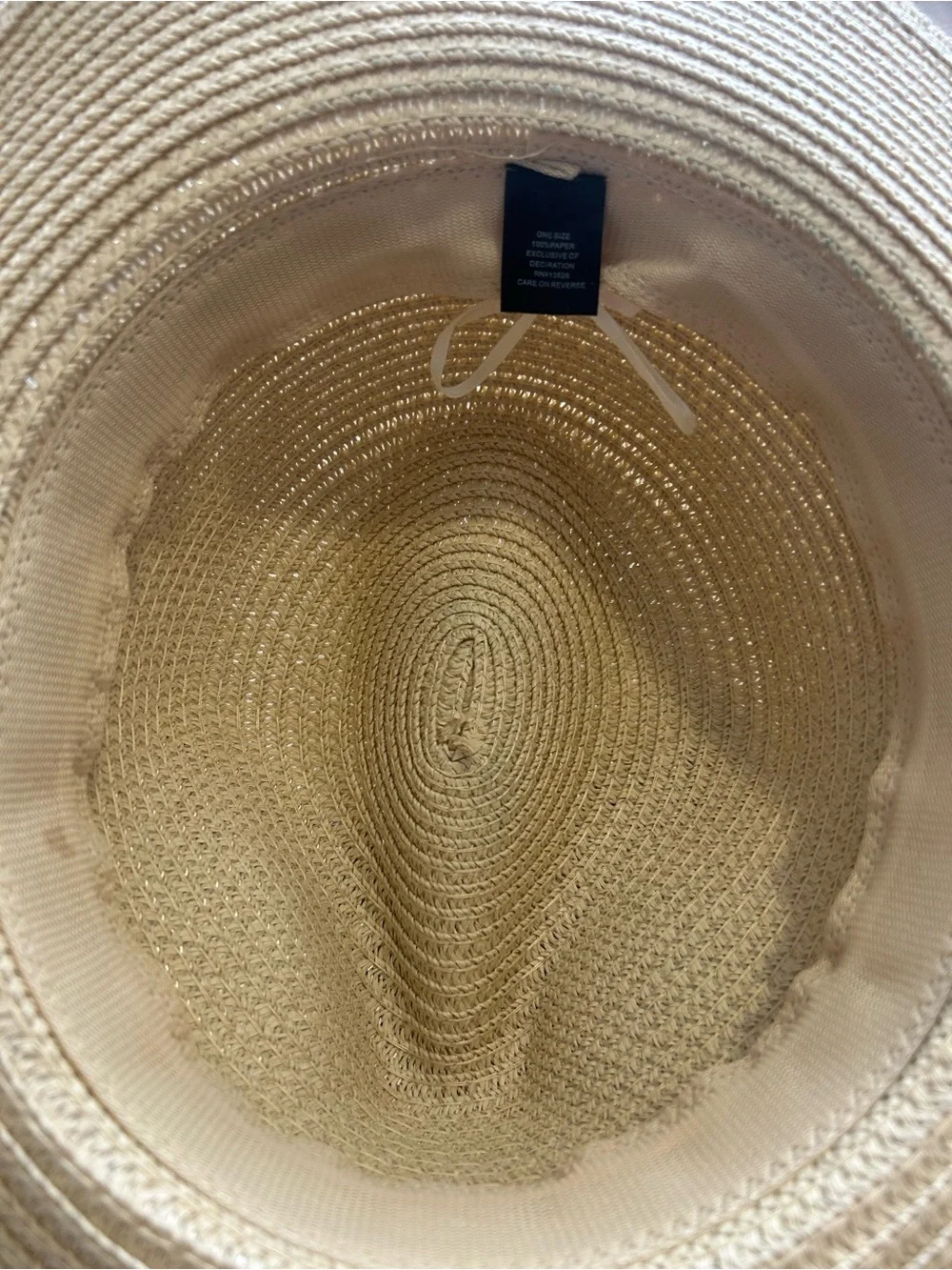 Women's Straw Sun Hat with Tan Band - Lightweight Summer Hat